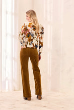 Load image into Gallery viewer, High Rise Stretch Corduroy Wide Leg Pant - Dull Gold