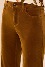 Load image into Gallery viewer, High Rise Stretch Corduroy Wide Leg Pant - Dull Gold