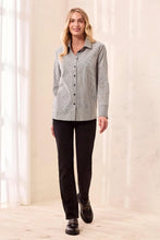 Load image into Gallery viewer, Striped Stretch Cotton Blouse