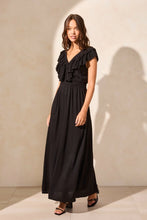 Load image into Gallery viewer, Open Back Maxi Dress with Frill Detail