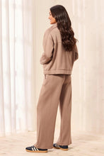 Load image into Gallery viewer, Techno Lux Knit Pull On Wide Leg Jogger - Fossil