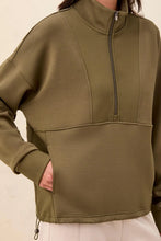 Load image into Gallery viewer, Techno Lux 1/4 Zip Pullover - Basil