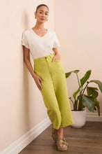 Load image into Gallery viewer, Brooke Hi Rise Wide Leg Crop - Key Lime
