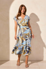 Load image into Gallery viewer, Tiered Printed V Neck Dress