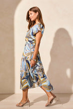Load image into Gallery viewer, Tiered Printed V Neck Dress