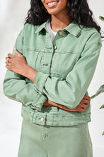 Load image into Gallery viewer, Comfort Stretch Denim Jacket - Moss