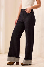 Load image into Gallery viewer, Brooke Comfort Stretch Palazzo Wide Leg Jean with Cuff - Rinse