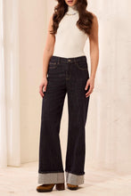 Load image into Gallery viewer, Brooke Comfort Stretch Palazzo Wide Leg Jean with Cuff - Rinse