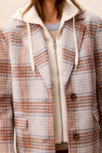Load image into Gallery viewer, Ultra Soft Knit Coat with removable fooler insert - Cream Plaid