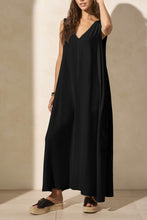 Load image into Gallery viewer, Linen Blend Cargo Dress - Black