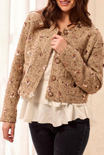 Load image into Gallery viewer, Fancy Embellished Detail Tweed Jacket - Hazelwood