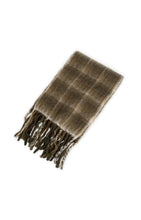 Load image into Gallery viewer, Woven checked scarf with fringe