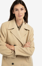 Load image into Gallery viewer, Woven Double Breasted Coat - Sand Beige