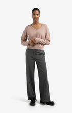 Load image into Gallery viewer, Wide Leg Woven Trouser with Belt - Anthracite