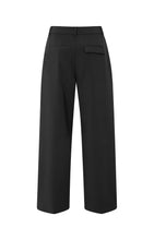 Load image into Gallery viewer, Wide Leg Trouser with satin side tape - Black