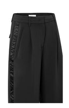 Load image into Gallery viewer, Wide Leg Trouser with satin side tape - Black