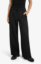 Load image into Gallery viewer, Wide Leg Trouser with satin side tape - Black