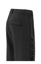 Load image into Gallery viewer, Wide Leg Trouser with satin side tape - Black