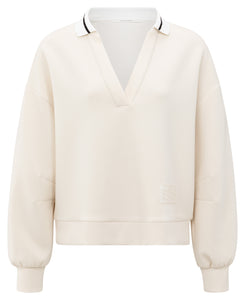 Polo Sweatshirt - Chalk White