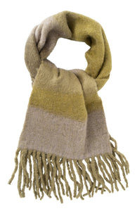 Colourblock Scarf - Dark Army Green