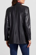 Load image into Gallery viewer, Faux Leather Blazer - Black
