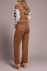 Comfort Stretch Wide Leg Pant - Walnut