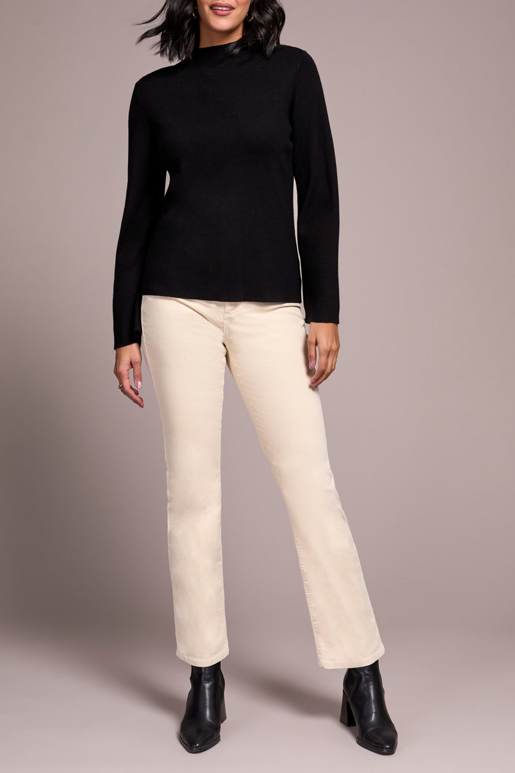 Funnel Neck Sweater - Black