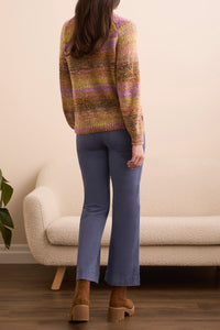 Boucle Yarn Puff Sleeve Sweater - Cameo