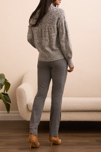 Mock Neck Sweater - Grey