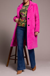 Lined Coat - Bright Pink