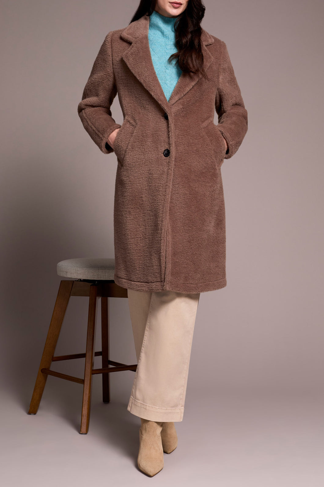 Lined Coat - Fossil
