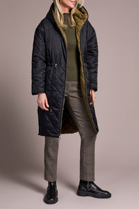 Reversible Puffer Coat With Hood