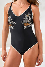 Load image into Gallery viewer, Swimsuit with Embroidery - Black
