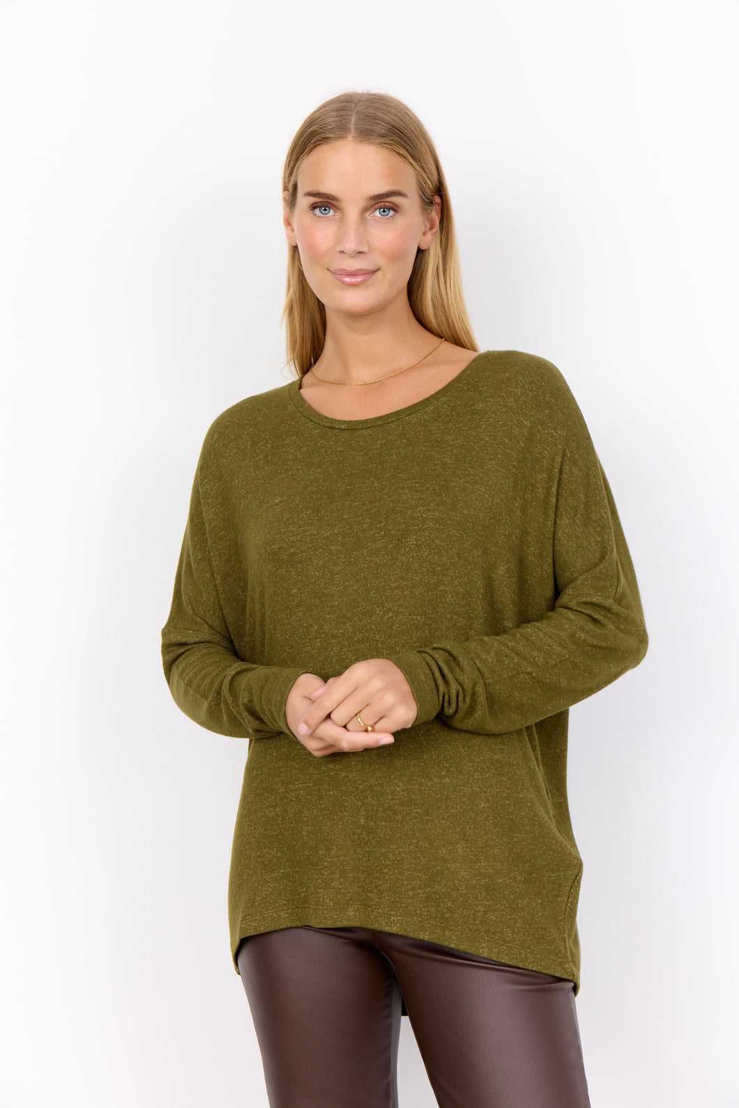Biara Sweater - Dark Olive Melange