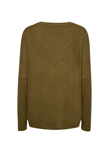 Biara Sweater - Dark Olive Melange
