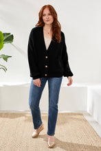 Load image into Gallery viewer, Cotton Cardigan - Black
