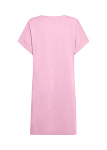 Derby Cotton Shirt Dress - Pink