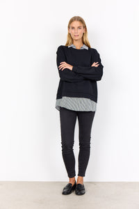Banu Layered Collared Shirt Sweater