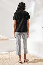 Load image into Gallery viewer, Dolman Short Sleeve Knit Top - Black
