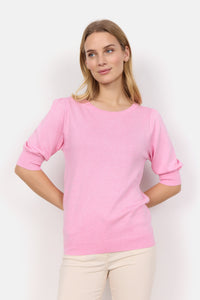 Dollie Pouf Sleeve Sweater - Pink