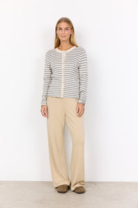 Vana Striped Cardigan - Cream