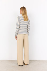 Vana Striped Cardigan - Cream