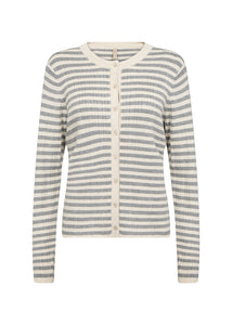Vana Striped Cardigan - Cream