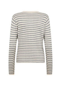 Vana Striped Cardigan - Cream