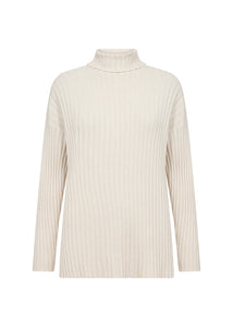 Kanita Roll Neck Sweater - Cream