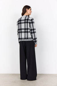 Vibsa Knit Sweater - Grey Plaid