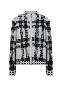 Vibsa Knit Sweater - Grey Plaid
