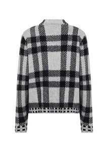 Vibsa Knit Sweater - Grey Plaid
