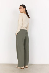 Cissie Cotton Pant - Dusty Green