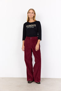 Bindi Cord Pant - Bordeaux